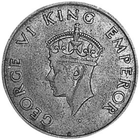 D22 India-British 1/2 Rupee Coin