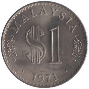 1971 Malaysia 1 Ringgit Size Coin