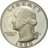United States Quarter Dollar 1980 Washington Coin