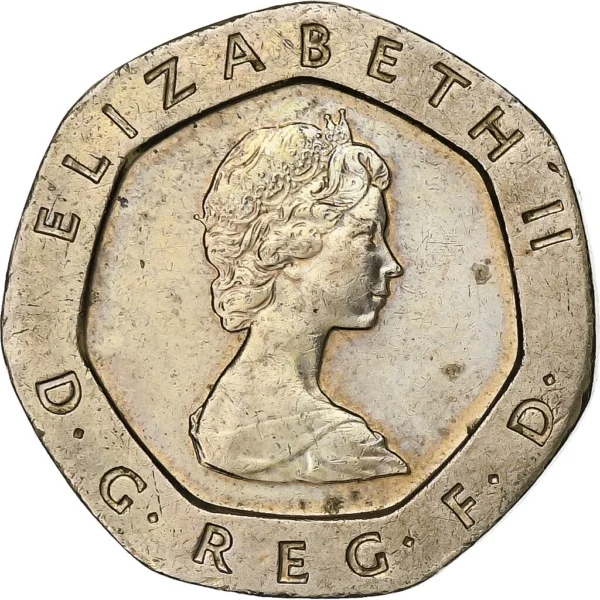 1982 Elizabeth D.G REG F.D UK, Elizabeth II (2nd portrait) 20 Pence Collectible Coin